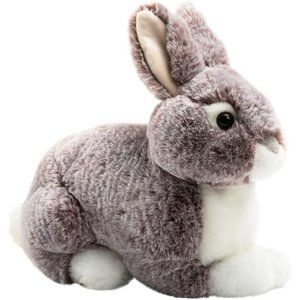 10 Inches Brown Plush Rabbit Stuffed Animal Easter Super Soft Realistic Bunny